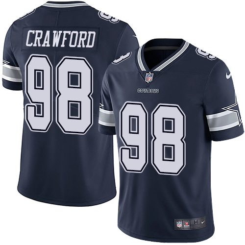2019 men Dallas Cowboys #98 Crawford blue Nike Vapor Untouchable Limited NFL Jersey style 2->dallas cowboys->NFL Jersey